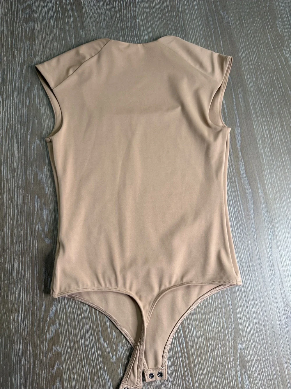 Express Nude Cap Sleeve Square Neck Bodysuit